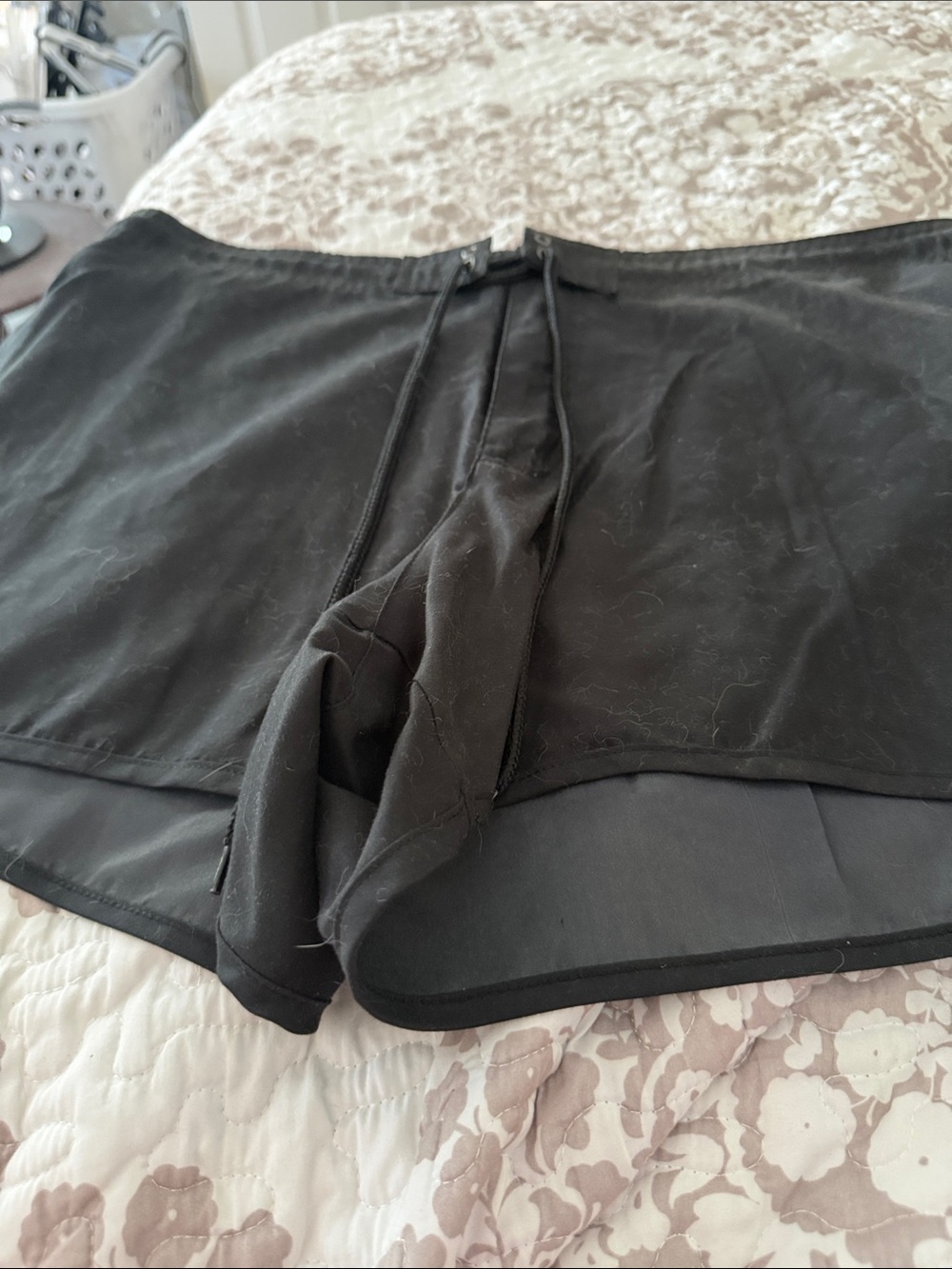 Catalina Black Women's Athletic Shorts with Liner and Drawstring